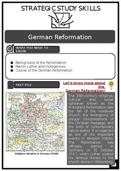 Preview of S3 German Reformation Source Based Activities w/Answers