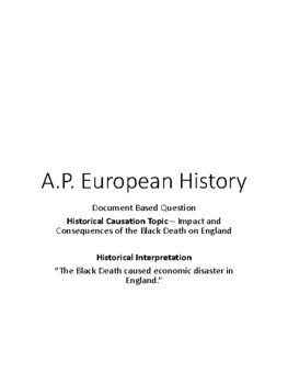 Preview of S3 Impact of Black Death on England - Economic