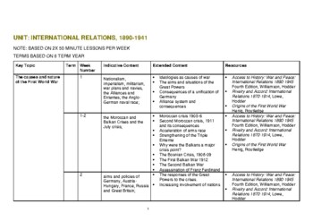 Preview of S3 International Relations, 1890-1941 Thematic Unit