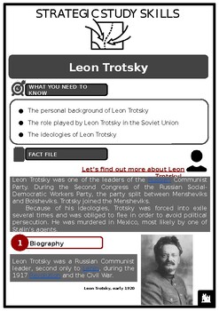 Preview of S3 Leon Trotsky Source Based Activities w/Answers