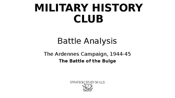 Preview of S3 MHC Battle Analysis - Battle of the Bulge (WW2), 1944