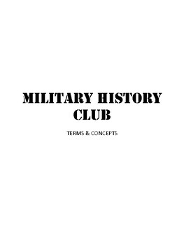 Preview of S3 Military History Club Handout