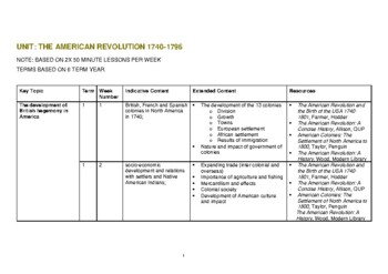Preview of S3 The American Revolution, 1740-1796 Thematic Unit Plan