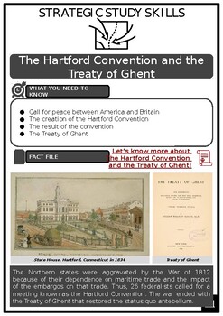 Preview of S3 The Hartford Convention & Treaty of Ghent Source Based Activities w/Answers