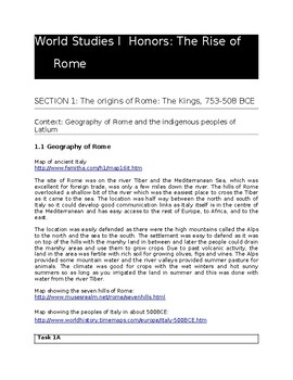 Preview of S3 The Kings of Rome Workbook