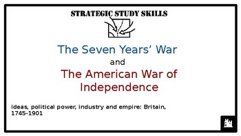 Preview of S3 The Seven Years War and the American War of Independence PPT & Activities