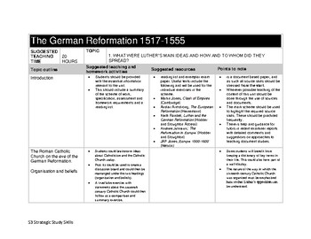 Preview of S3 Unit Plan The German Reformation, 1517-1555