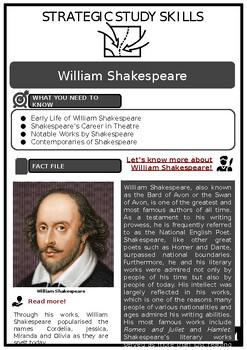 Preview of S3 William Shakespeare Source-based Activities and Answers