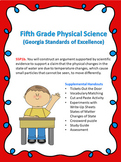 S5P1b. 5th Grade Georgia Physical Science Experiments, Wri