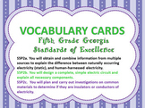 S5P2a. b. c. 5th Grade Georgia Physical Science Vocabulary