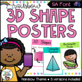 SA Font 3D Shape Posters {Rainbow Theme}