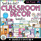 SA Font Classroom Decor Bundle {Polka Dot}