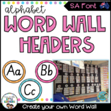 SA Font Word Wall Alphabet Headers {Polka Dot}