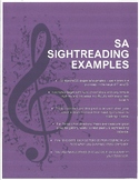 SA Sightreading Examples - Bridging the Gap from Unison to SA