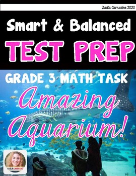 Preview of SBAC and PARCC Test Prep Math Grade 3 Amazing Aquarium