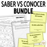 SABER vs CONOCER Spanish Practice Activity and Review Game Bundle