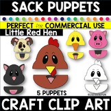 SACK PUPPET Craft Clipart LITTLE RED HEN