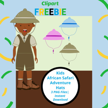 Preview of AFRICAN SAFARI ADVENTURE HATS CLIPART FREEBIE