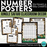SAFARI Themed Decor Classroom NUMBER DISPLAY posters ten f