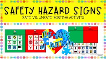 Preview of SAFETY Hazard Signs- Safe vs. Unsafe- Sorting Activity- Community Signs