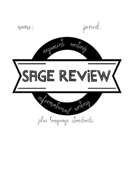 Preview of SAGE Utah State Test Review for 9th & 10th grade English Language Arts Writing