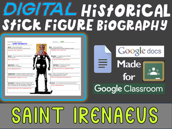 Preview of SAINT IRENAEUS Digital Historical Stick Figure Biographies  (MINI BIO)