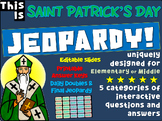 SAINT PATRICK'S DAY JEOPARDY! Interactive, Editable Gamebo