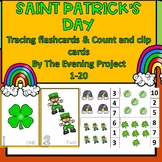 SAINT PATRICK’S DAY Tracing flashcards & Count and clip ca