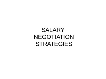 Preview of SALARY  NEGOTIATION  STRATEGIES