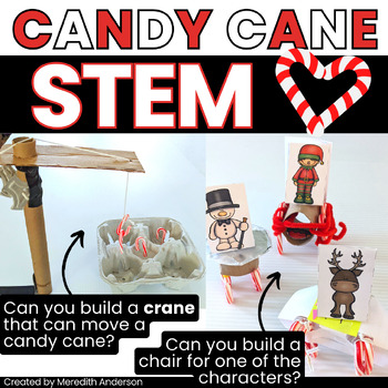 Preview of Christmas STEM Activities with Candy Canes - Chair & Crane