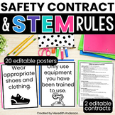 STEM Safety Contract and Lab Safety Rules Posters All Editable