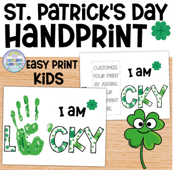 Preview of Earth Day Handprint Shamrock Patrick's Day - Preschool Activity Keepsake