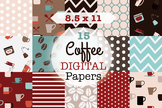 SALE- Coffee Patterns for Commercial Use, coffee digital paper