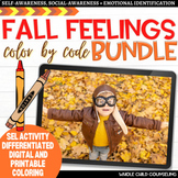 Fall Color by Code Naming Feelings Digital and Printable S