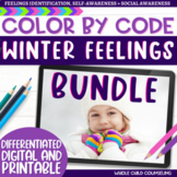 Mindful Coloring by Code Feelings Winter Bundle Digital an