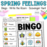 SALE Spring Feelings Bingo Write the Room and Scavenger Hu