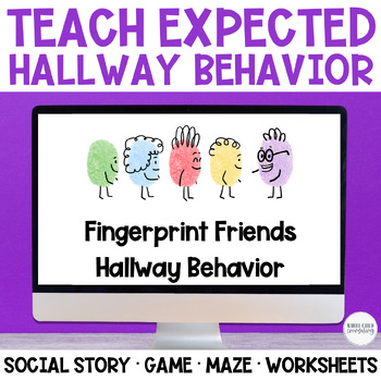 Preview of Teach Expected Unexpected Hallway Behavior Editable Social Story and Activities