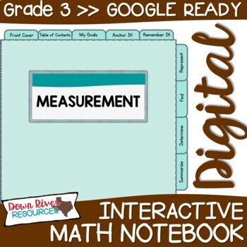 Preview of Third Grade DIGITAL Math Interactive Notebook: Measurement {TEKS 3.7}