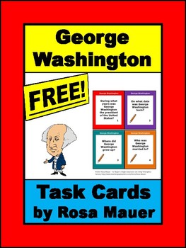 Preview of Free George Washington Task Cards