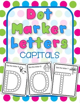 Preview of Dot Marker Letters- Capitals