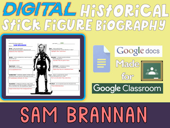 Preview of SAM BRANNAN Digital Stick Figure Biography for California History