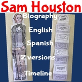 SAM HOUSTON - BIOGRAPHY FOLDABLE - English and Spanish