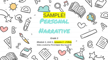 Preview of SAMPLE 3rd Grade ELA Google Slides- Bookworms Supplement
