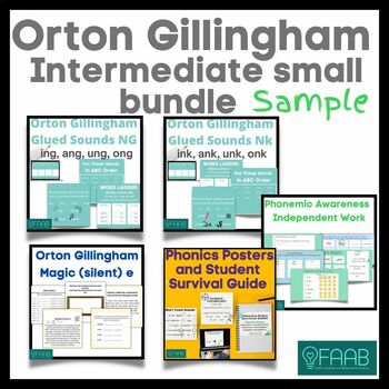 Preview of SAMPLE Intermediate Orton-Gillingham-Glued Sounds,Silent E