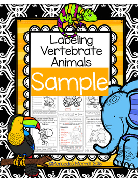 Preview of SAMPLE Labeling Vertebrate Animals Cut and Paste and Write In