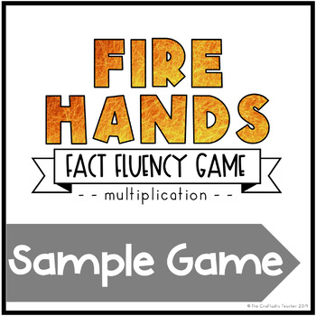Preview of SAMPLE Multiplication Fact Fluency PowerPoint Game - Fire Hands - TEST GAME