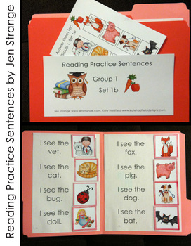 Preview of SAMPLE: Reading Practice Sentences