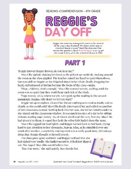 Preview of SAMPLE: Reggie's Day Off (A Ruby Bridges Story) - 4th Grade Reading Comprehensio