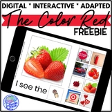 SAMPLE a DIGITAL Interactive Adapted Book -COLOR RED- Colo