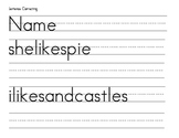 **SAMPLE**Sentence Correcting Sheets